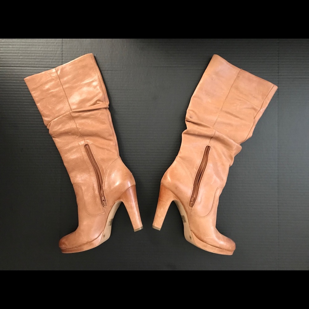 Jessica Simpson Brown Tulip Knee Boots Size 10 - Picture 5 of 8